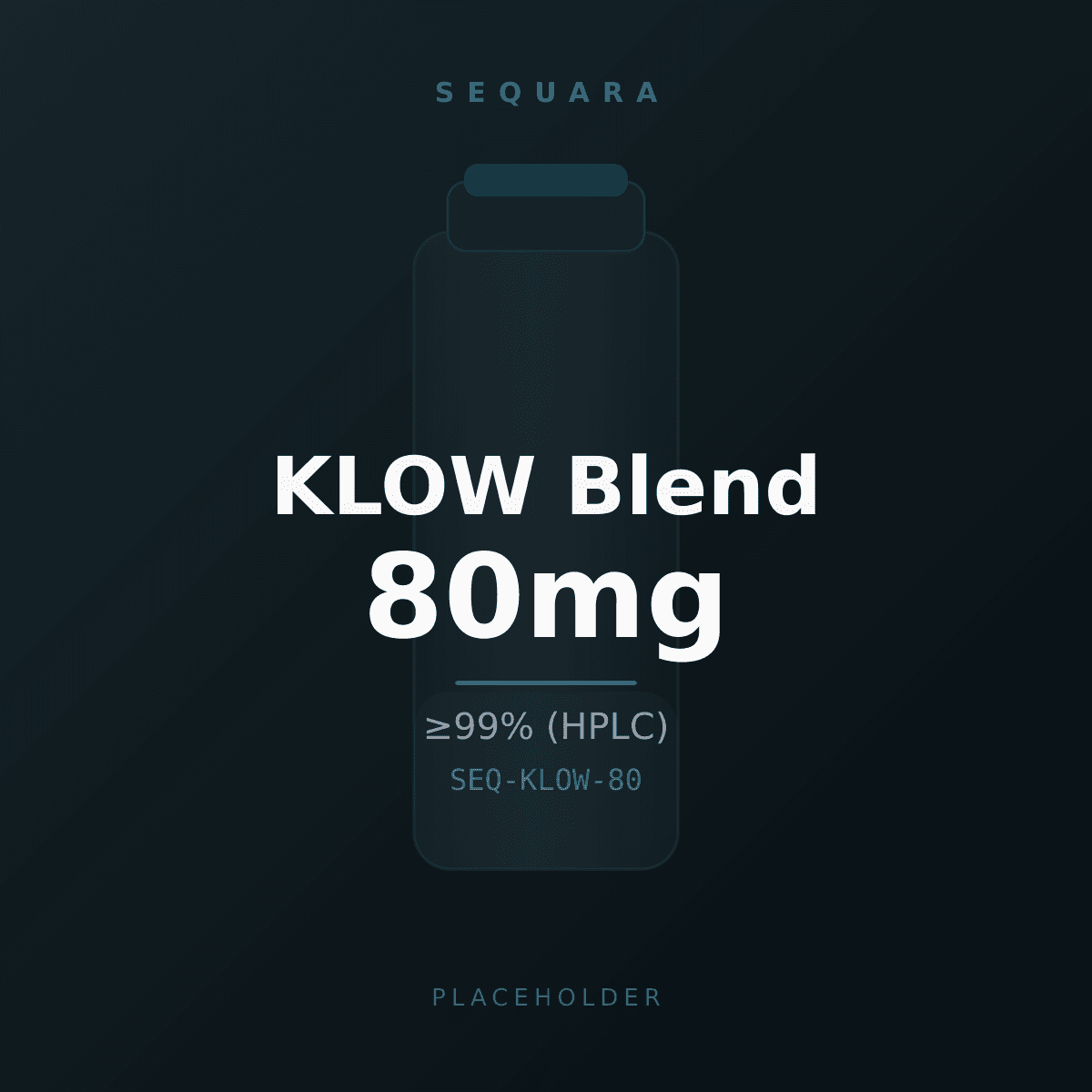 KLOW Blend vial label